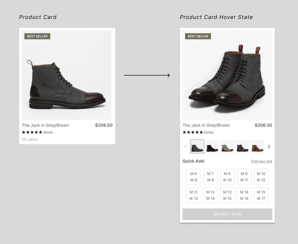 project product card updated