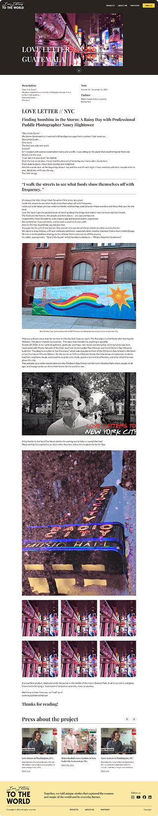 project landing page 3